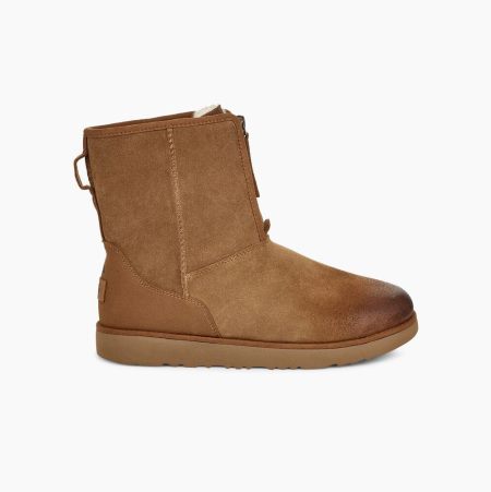 UGG Classic Short Front Zip Weather - Boots Herre - Brune (NO-L650)